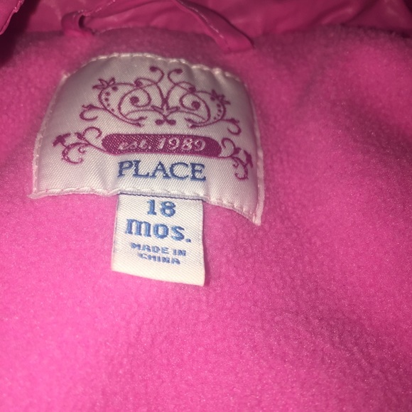 Children’s Place Ruffle Bubble Vest w Fur - Picture 3 of 3